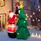 Costway 6 FT Inflatable Christmas Tree & Santa Claus w/ LEDs & Air Blower